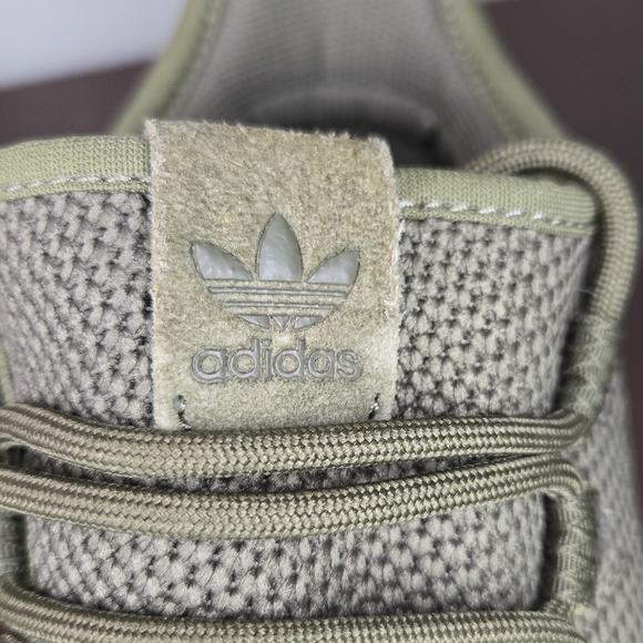 Adidas Army Green Knit Sneakers - Boys 6 or Womens 7.5 - Picture 8 of 11